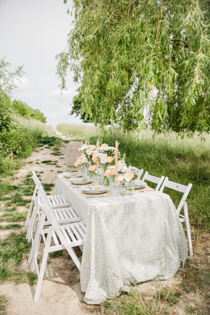 bodenlange tischdecke mieten für events und hochzeiten