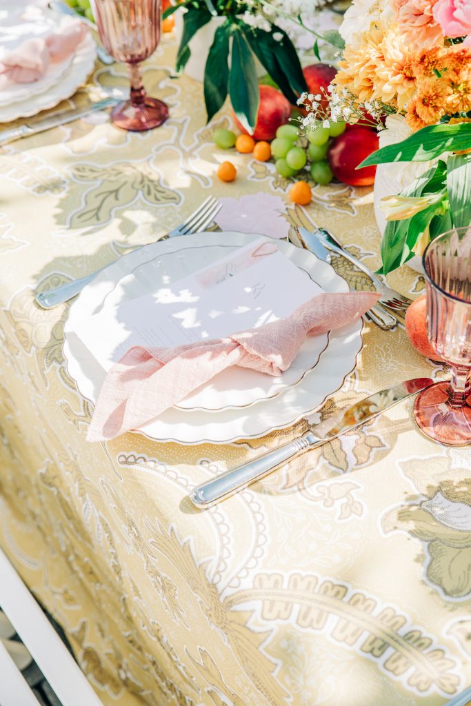 tischdeko ideen Hochzeit la table romantique