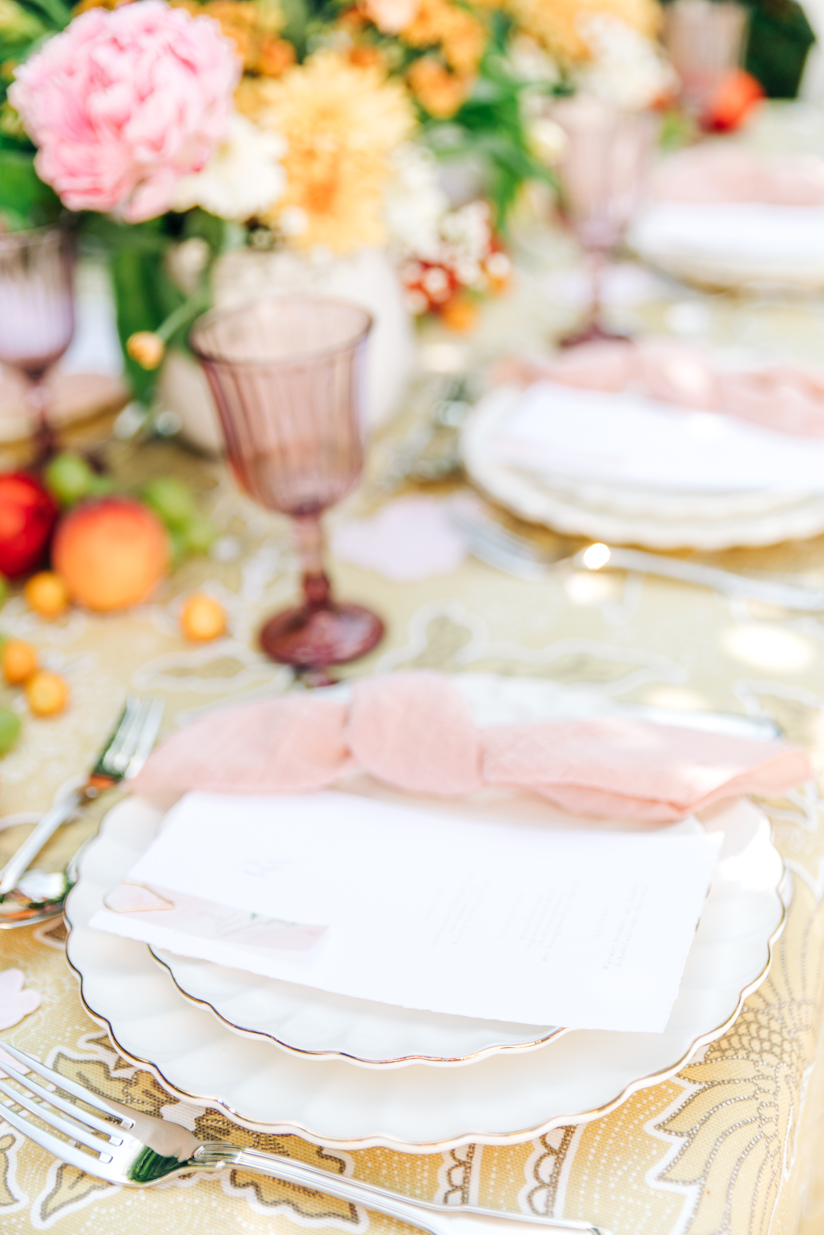 tischdeko Hochzeit früchte