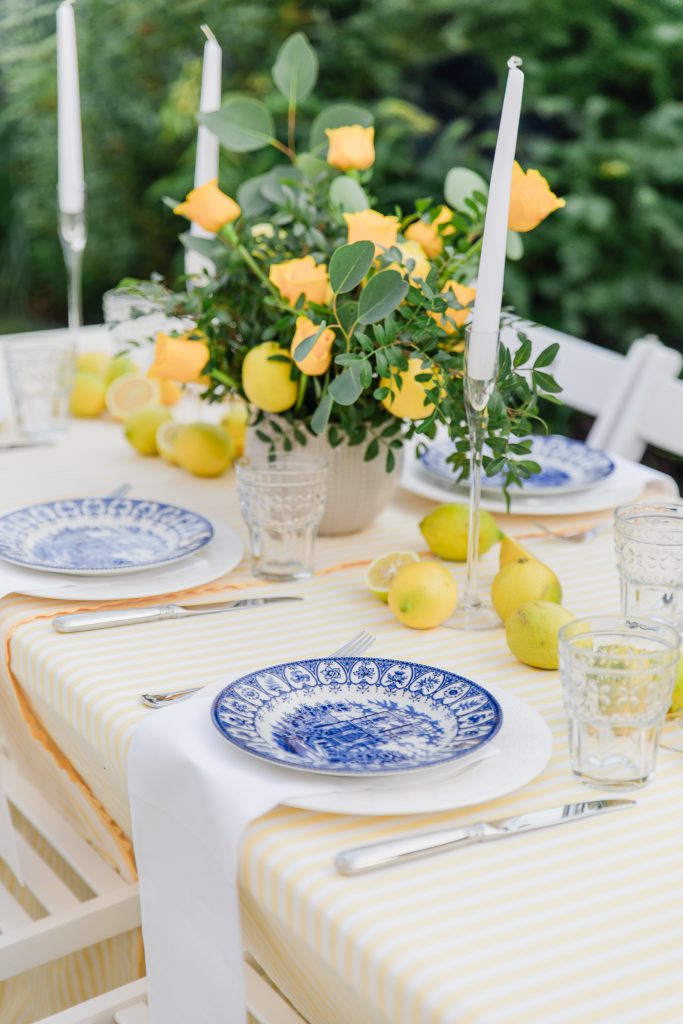 tischdeko Hochzeit mit Zitronen 
