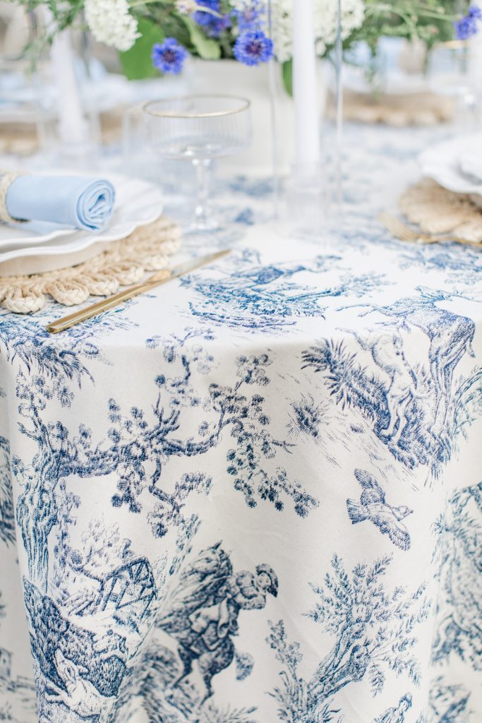 bodenlange toile de joy Tischdecke mieten für Hochzeiten und events