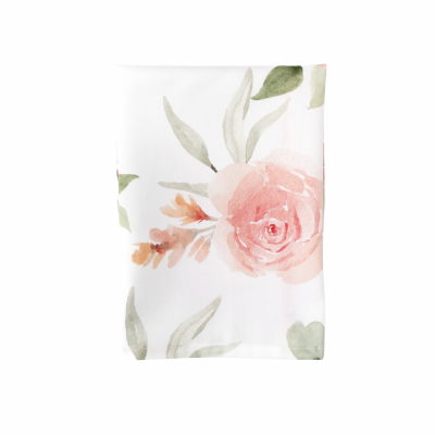 Stoffserviette mieten für hochzeit mit rosa blüten