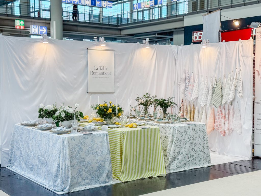 tischstyling auf der TrauDich messe hannover la table romantique