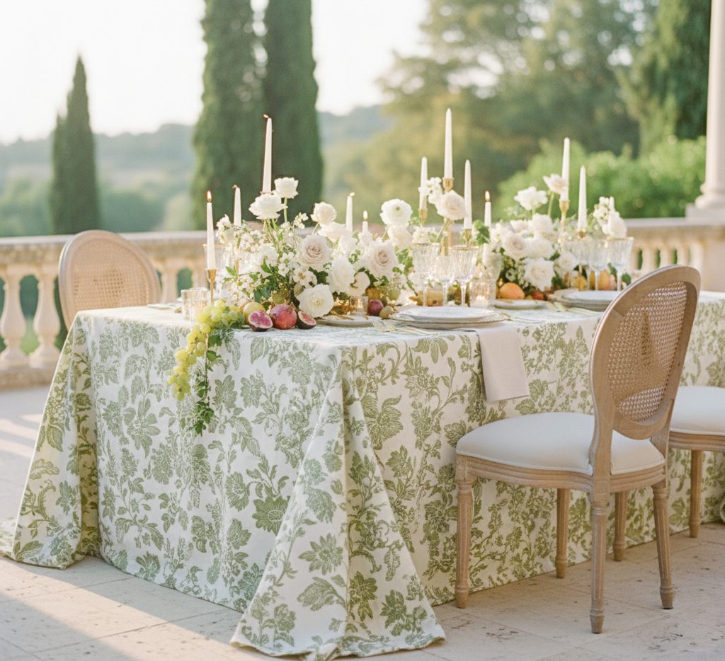 Motiv tischdecke mieten für hochzeit