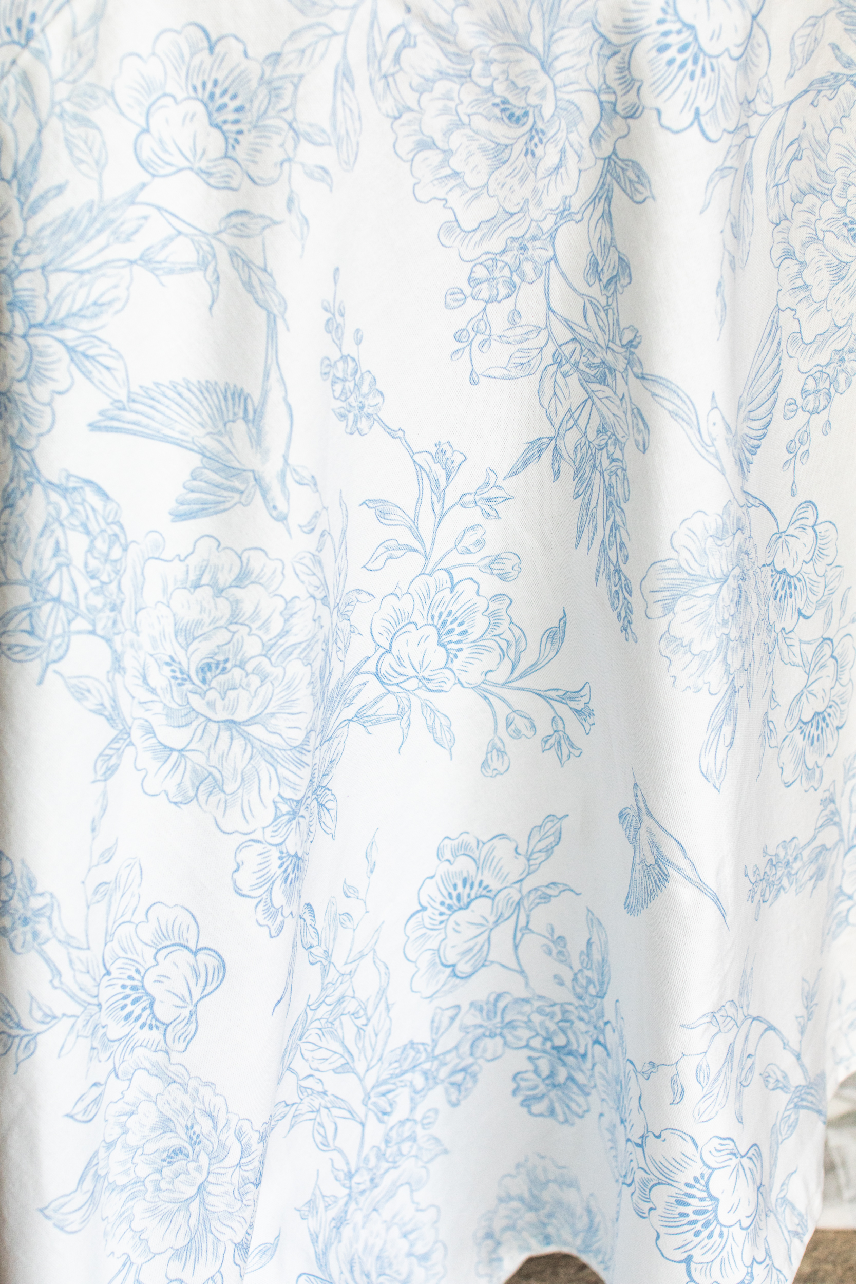 Tischdecken mit blauem Motiv mieten für hochzeit oder events