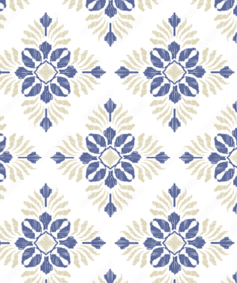 premium tischdecke dunkelblau mieten für events ornament blockprint premium events