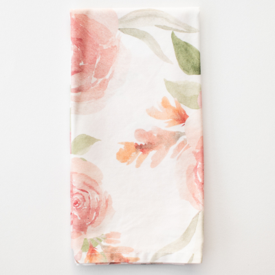 Rosa Blumenmuster Stoffserviette mieten