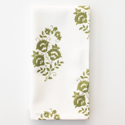 Rosalie Couture stoffserviette mit grünem muster mieten