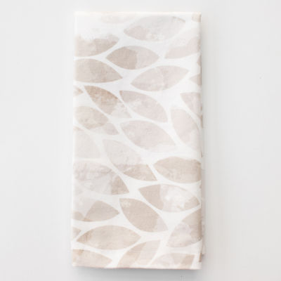 Stoffserviette mit Muster mieten beige weiß