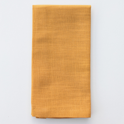Gelbe Leinenserviette. mieten