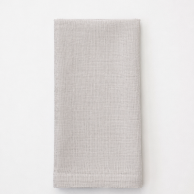 Graue Leinenserviette mieten für Hochzeit